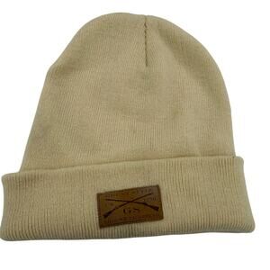Grunt Style Cream Acrylic Beanie Hat